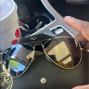 Ray-Ban Gold Aviator Sunglasses